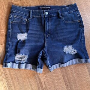 Wallflower Dark Blue Distressed Jean Shorts Woman’s size 11